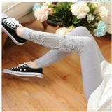 Babbytoro XS- 7XL leggings Women cotton lace decoration leggings 2017 leggins plus size long leggings plus size leg pants
