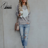 Autumn Winter Women O-neck Knitted Sweaters Heart Cute Long Sleeve Pullover Knitting Sweater Women Casual Patchwork Pullovers