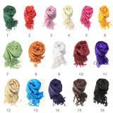 Autumn Winter Women Oversized Blanket Scarf Wrap long Wool Tassel Scarf Pashmina Shawls Scarves Solid Cashmere Scarves