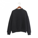 Autumn Winter Women New Hot Selling Long Sleeve Pure Color Hoodie Sweatshirt Casual Korean Style Pullover Women's Tops