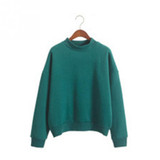 Autumn Winter Women New Hot Selling Long Sleeve Pure Color Hoodie Sweatshirt Casual Korean Style Pullover Women's Tops