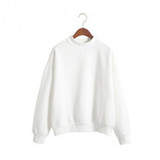 Autumn Winter Women New Hot Selling Long Sleeve Pure Color Hoodie Sweatshirt Casual Korean Style Pullover Women's Tops