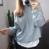 Autumn Winter Women New Hot Selling Long Sleeve Pure Color Hoodie Sweatshirt Casual Korean Style Pullover Women's Tops