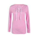 Autumn Pullover Sweatshirt Fashion Bandage Hoodies Women Casual Loose