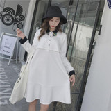 Autumn Pregnancy Nursing Dress for Pregnancy Woman Party Maternity Breastfeeding Clothes Elegant Office Lady Vestidos Y680