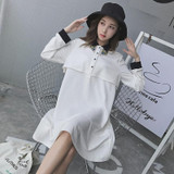 Autumn Pregnancy Nursing Dress for Pregnancy Woman Party Maternity Breastfeeding Clothes Elegant Office Lady Vestidos Y680