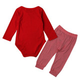 Autumn Newborn Santa Claus Tops Baby Boys Girls Romper Playsuit + Long Pants Clothes Outfits Christmas Sets