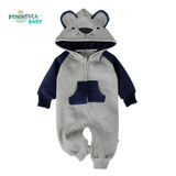 Autumn Newborn Baby Cotton Rompers Cartoon Fox Long Sleeve Boy Clothes Jumpsuit Infant Girls Animal Hooded Costume Baby Product