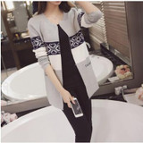 Autumn New Fashion Long Sleeve Thin Cardigans Sweaters Feminino Patchwork Cardigan Women Sweater Oversized Knitted Sueter Mujer