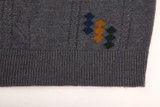 Autumn men plaid wool sweater vest casual v-neck sleeveless cashmere sweater