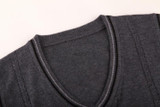 Autumn men plaid wool sweater vest casual v-neck sleeveless cashmere sweater