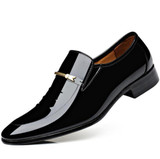Autumn Men Casual Office Dress shoes Fashion Pointed Toe Slip-On Flats Male Oxford shoes Casual leather shoes 021