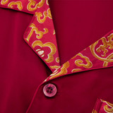 Autumn Men and Women lovers Silk Pajamas Sleepwears Long-sleeve 5A 100% Mulberry Silk Pajama Sets Free Shipping