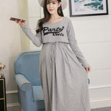 Autumn Maternity Nursing Dresses Pregnancy Nurse Wear Long Lactate Vestidos Clothing Pregnant Women Breastfeeding Dress Clothes