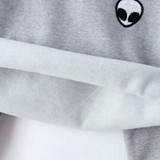 Autumn Long Sleeve Women Sweatshirts Casual O-Neck Cropped Pullovers Female Hoodies Coats Fashion Print Short Hoodies Grey S-2XL
