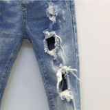 Autumn Kids Fashion Denim Pants Kids Girls Hole Jeans Trousers Children Boys Ripped Jeans Baby Casual Jean Baby Boys Clothing