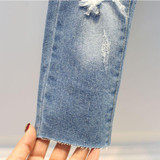 Autumn Kids Fashion Denim Pants Kids Girls Hole Jeans Trousers Children Boys Ripped Jeans Baby Casual Jean Baby Boys Clothing