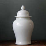 Pure white color Jingdezhen temple jar vase ceramic porcelain ginger jar wedding gift antique pot ceramic glazed high temperatur