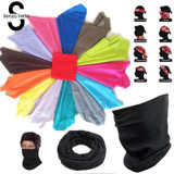 Pure Color Bandana Face Mask Multi Scarf Tube Mask Cap Scarves Sweat Absorbing Riding Supplies Magic Scarf  D01808