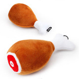 Puppy Pet Dog Squeaker Toys Chew Plush Sound Squeaky Duck Chicken Leg Design Toy