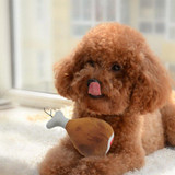 Puppy Pet Dog Squeaker Toys Chew Plush Sound Squeaky Duck Chicken Leg Design Toy