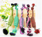 Puppy Dog Pet Toy Cotton Braided Bone Rope Chew Knot Random Color New