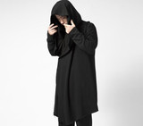 PUNKOOL Hip Hop Hoodies Men Streetwear Europea & American Style Side Long Cloak Hoodie Men Shawl Long Black Hoodies PUNKOOL Hip Hop Hoodies Men Streetwear Europea & American Style Side Long Cloak Hoodie Men Shawl Long Black Hoodies