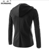 PUNKOOL 2016 America Style Medium-long Trench Coat Fashion Jacket Men Single-breasted Hooded Overcoat Men Trench Outerwear 88