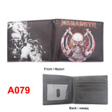 Punk Youth Rock Band IRON MAIDEN Wallet Bifold Unisex Individuality Original Prints Leather Purses Mens Wallet Money Holder Bag