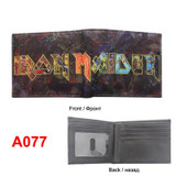 Punk Youth Rock Band IRON MAIDEN Wallet Bifold Unisex Individuality Original Prints Leather Purses Mens Wallet Money Holder Bag