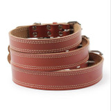 Punk Style Spiked Pet Dog Collar Round Bullet Nail Rivet Studded Collar Neck Strap Pitbull Collar PU Leather Pet roducts