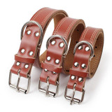 Punk Style Spiked Pet Dog Collar Round Bullet Nail Rivet Studded Collar Neck Strap Pitbull Collar PU Leather Pet roducts