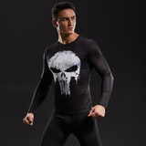 Punisher 3D Printed T-shirts Men Compression Shirts Long Sleeve Cosplay Costume crossfit fitness Clothing Tops Male Black Friday