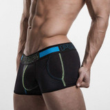 PUMP! Brand mens underwear boxers Mesh Pockets Men Boxer shorts Cotton Body Trunks Sexy mesh Gay Penis pouch Mesh Cup panties