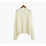pullover Women 2017 New Plus Size Women's Sweaters Bat Sleeves Autumn Winter Twist Knitted Sweaters Crochet Jackets