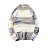 Pullover Sweater Men Knitted Cotton Sweater Men Casual Sweater Thick Striped Fashion Warm Pullover Basics