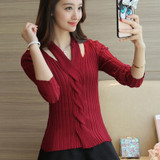Pull Sweater Women 2018 Fashion Winter Tops Knitted Cotton Long Sleeve Sweaters And Pullovers Clothing Gilet Femme Manche Longu