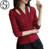 Pull Sweater Women 2018 Fashion Winter Tops Knitted Cotton Long Sleeve Sweaters And Pullovers Clothing Gilet Femme Manche Longu