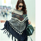 Pull Pullover Cardigan Womens Capes And Ponchoes Spring Winter Cape With Tassel Women's Sweater Fashion Vintage Bohemian