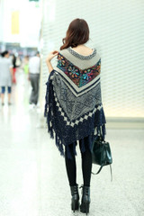Pull Pullover Cardigan Womens Capes And Ponchoes Spring Winter Cape With Tassel Women's Sweater Fashion Vintage Bohemian
