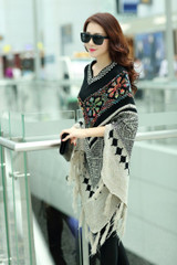Pull Pullover Cardigan Womens Capes And Ponchoes Spring Winter Cape With Tassel Women's Sweater Fashion Vintage Bohemian