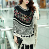 Pull Pullover Cardigan Womens Capes And Ponchoes Spring Winter Cape With Tassel Women's Sweater Fashion Vintage Bohemian