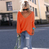 Pull Femme 2017 Women Sweaters Autumn Winter Long Sleeve Loose Pullovers N-neck Knitted Sweater Female Jumper Dropshipping