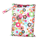 PUL Wet Bag Baby Waterproof Cloth Diaper Bag Single Pocket Zipper Print Reusable Baby Nappy Diaper Rubbish Wet Bag 30x40cm