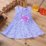 Summer 2016 Brand Baby Dresses Girl Princess Dress Flower Toddler Infant Newborn Baby Girls Party Wedding Dress Baby Lace Dress