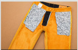 SULEE 2017Mens Quality Winter Golden Fleece Flannel  Denim Straight Thicken Wool inside  Denim Jeans Warm Fleece Jean Plus Size