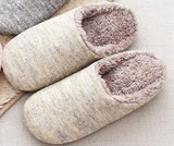 Suihyung Winter Warm Men Women Home Slippers Indoor Shoes Plush House Slippers Non-slip Soft PU Sole Woman Bedroom Floor Slipper