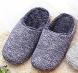 Suihyung Winter Warm Men Women Home Slippers Indoor Shoes Plush House Slippers Non-slip Soft PU Sole Woman Bedroom Floor Slipper