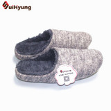 Suihyung Winter Warm Men Women Home Slippers Indoor Shoes Plush House Slippers Non-slip Soft PU Sole Woman Bedroom Floor Slipper