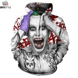 Suicide Squad Joker 3D Hoodie Sweatshirt 2017 Autumn Winter Funny Hooded Hoody Casual Brand Sportswear Tracksuit Men Dropship